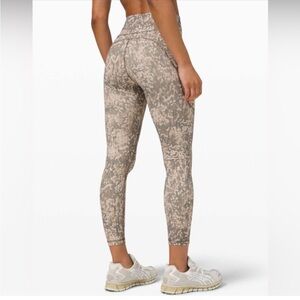 Lululemon invigorate high-rise leggings with side pockets in white opal fabric